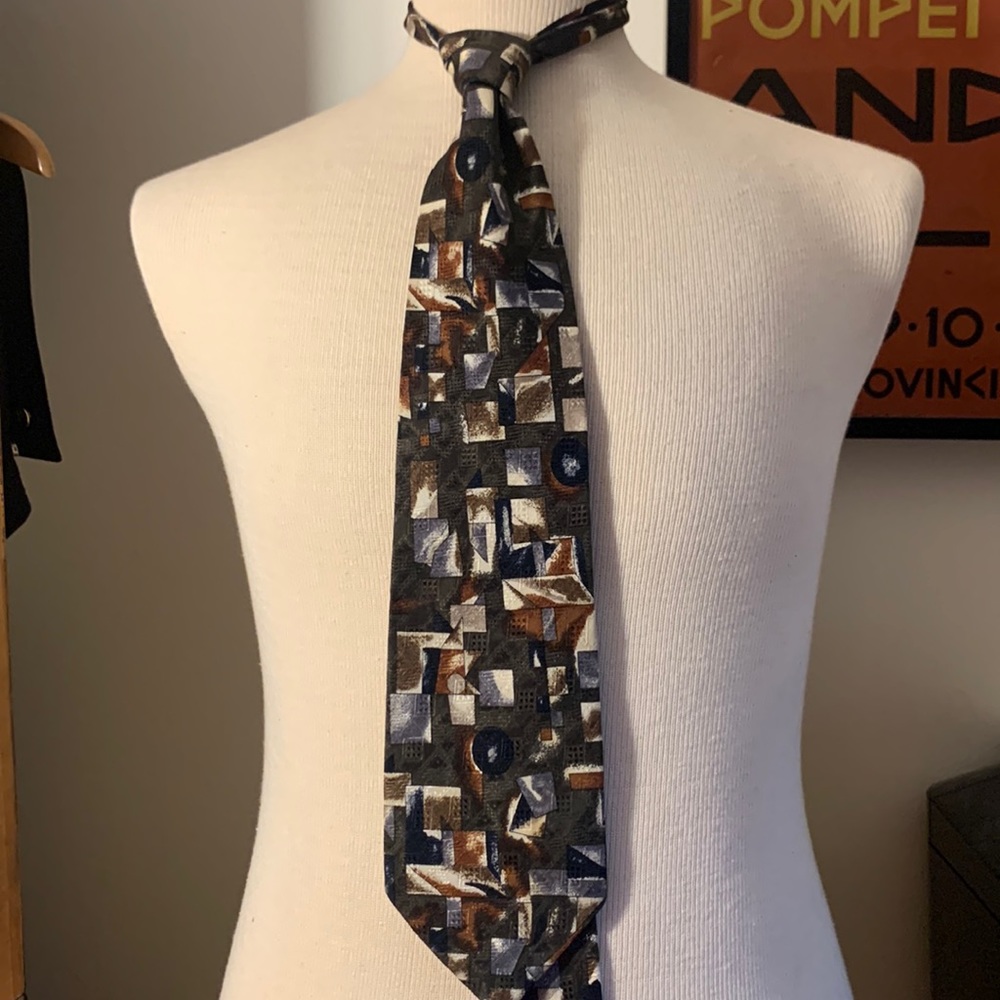PAUL KLEE DESIGNERS IN MOTION VINTAGE SILK NECKTIE
